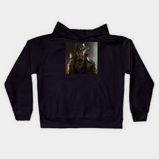 Nick Valentine ala Midjourney Kids Hoodie